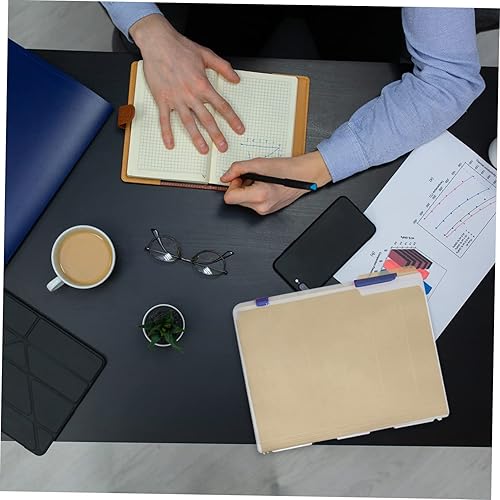 Miniatura 8 de FUNOMOCYA 2 Unids Cajas de almacenamiento de archivos caja de documentos caja de archivos carpeta de plástico contenedor transparente delgado