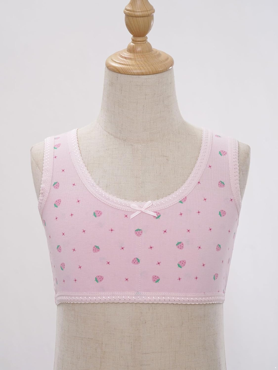 Hularka Puberty Girls Seamless Bralettes Wide Straps Print Training Bras Sports Vest Crop Tank Top Underwear