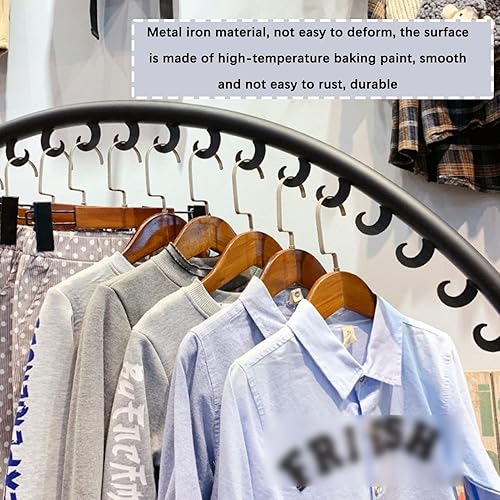 Miniatura 2 de LXBAMKEA Perchero para ropa, perchero curvado, tienda de ropa, boutiques al por menor, trajes de vestir, bufandas, organizador de alta capacidad