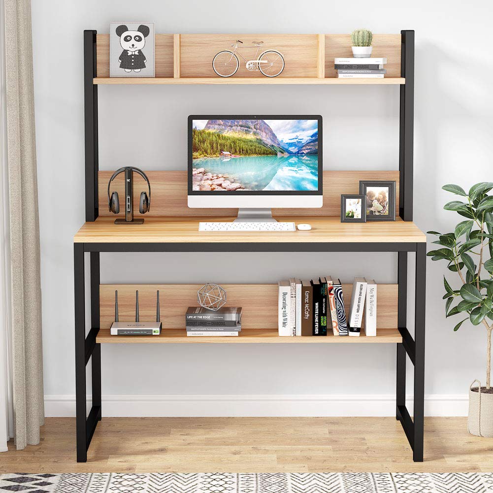 Tribesigns Computer Desk, Home Office Desk Study Desk with Hutch and