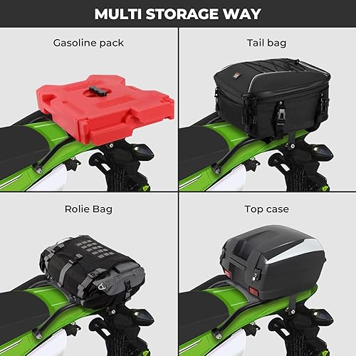 Miniatura 3 de KEMIMOTO Estante trasero compatible con KLX300 KLX300SM KLX250S Rack de almacenamiento de equipaje trasero para carga Enduro KLX300 2009-2025