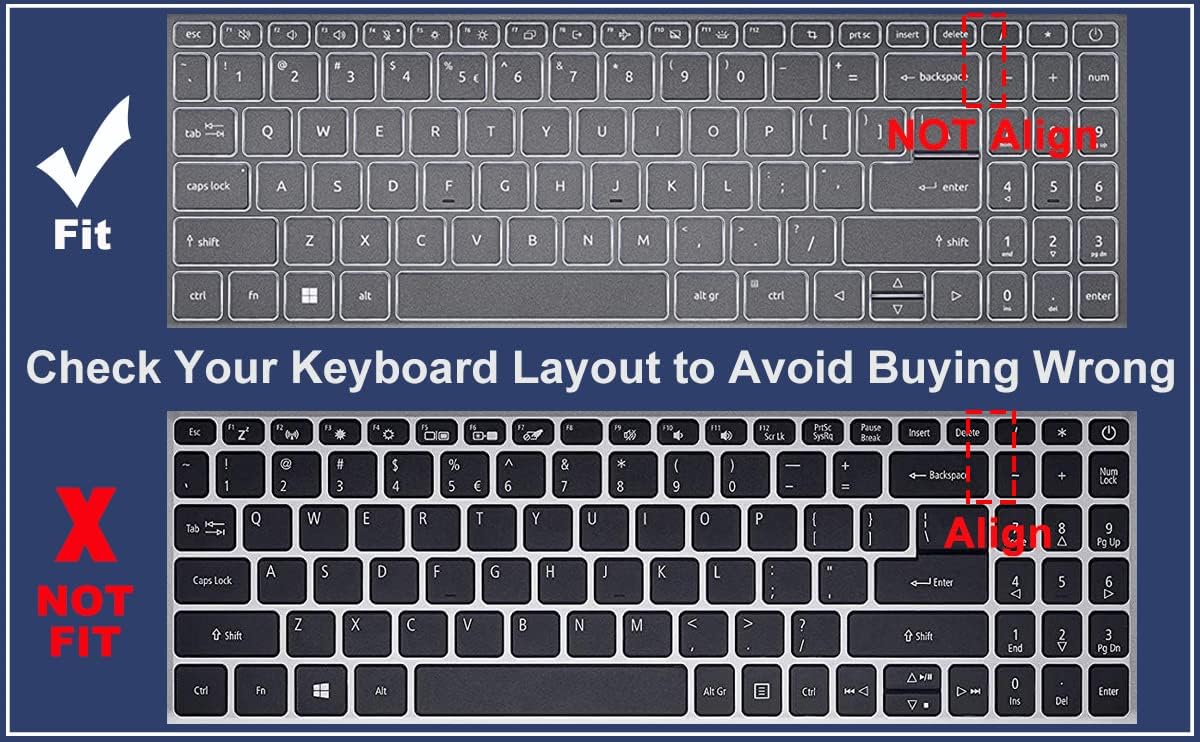 Keyboard Cover for 2025-2022 Acer Aspire 3 A315-24P A315-24PT A315-58 A315-59 A315-510P 15.6", Aspire 5 A515-57 A515-57G A515-58GM A515-58M (NOT FIT Acer Aspire 5 A515-43/54/55/56)-OPink OmbrePink image 2 of 7 B0B7NJTMPG