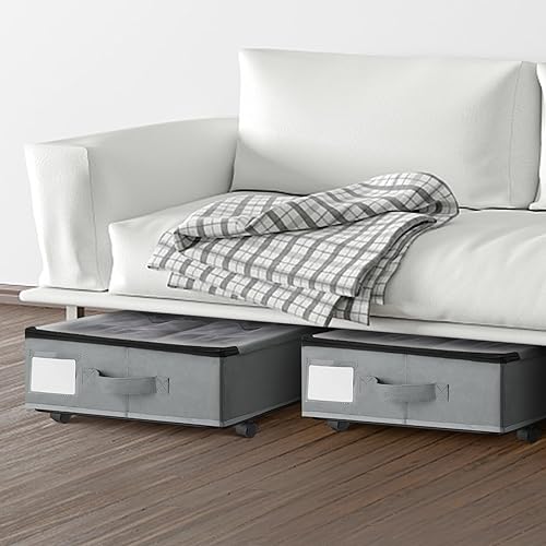 Miniatura 7 de Bellzacasa Almacenamiento debajo de la cama con ruedas (gris)