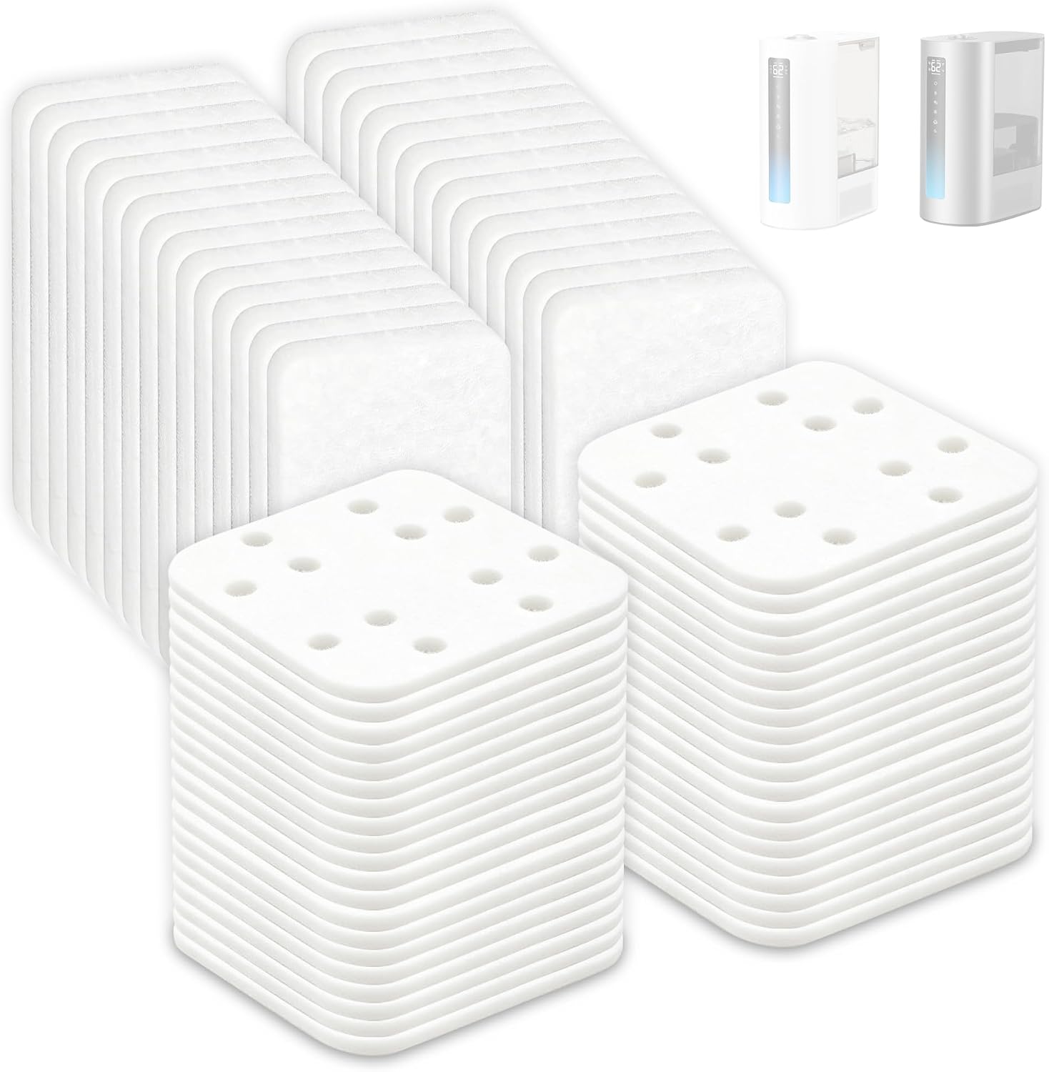Humidifier Replacement Parts for Dreo - 30 Pack Mineral Absorption Pads and 30 Pack Essential Oil Aroma Pads Compatible with Dreo HM713 HM713S HM813S HM717S, Humidifier Pads and Aroma Pads Set