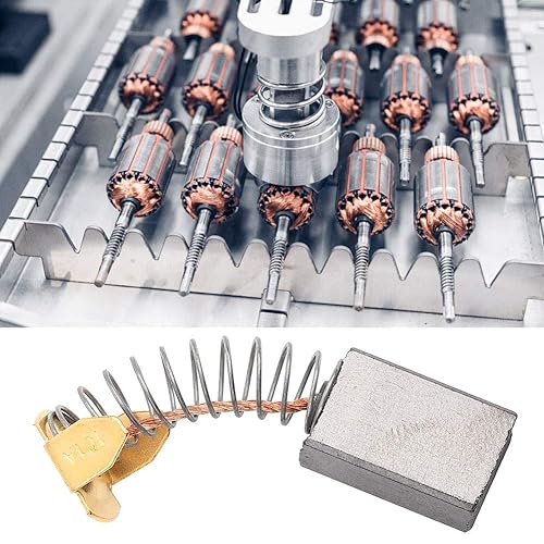 Miniatura 9 de 20 piezas de repuesto de cepillo de carbono reemplazables para motores eléctricos, lijadora de paneles de yeso, gran cepillo conductor de motor de
