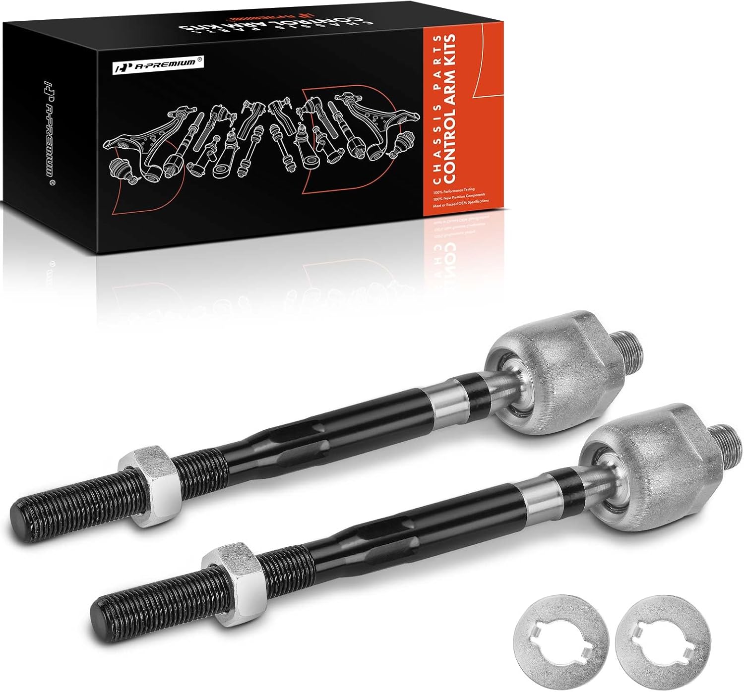 A-Premium 2 x Front Inner Tie Rod Ends, Compatible with Infiniti G35 2003-2007 & Nissan 350Z 2003-2009