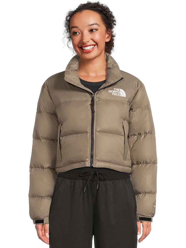 Taupe The North Face Nuptse Short Jacket