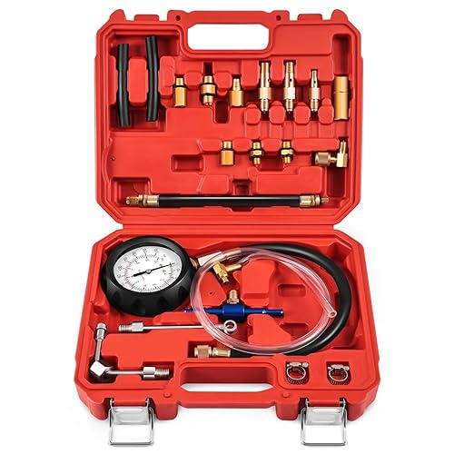 Kit universal de medidor de presión de combustible  0-140 PSI, probador de diagnóstico para automóviles de gasolina, camiones, motocicletas