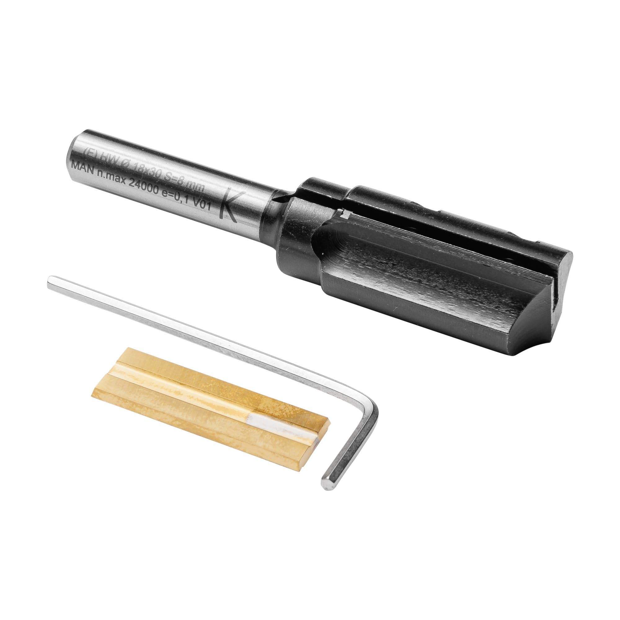 Fraiser MULTIBIT Fraise Multifonction 5 En 1 Rainurer Affleurer Copier Percer Découper - Diamètre 19mm Queue 8mm - Fabriquée En Italie