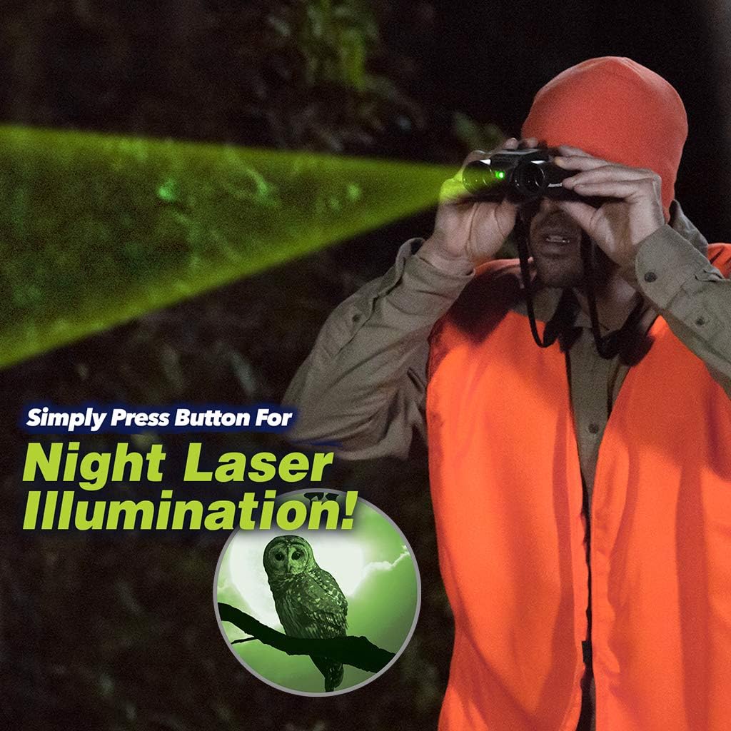 Atomic Beam As Seen On TV Official As Seen On TV Night Hero Binoculars by BulbHead, Reveals Objects 150-Yards Away, Full Range of Focal Adjustments, 10x Magnification, Water-Resistant