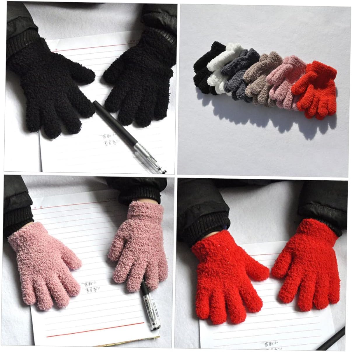 Beavorty Knitted Gloves Warm and Breathable Outdoor Winter Mittens for Ages for Skiing Snowboarding and Cold