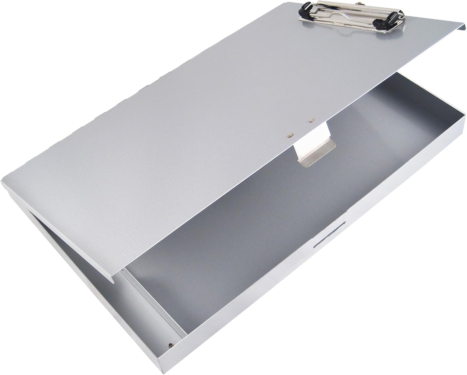 Saunders Tuffwriter Recycled Aluminum Storage Clipboard - Lightweight Side Opening Metal Document Holder for Clinical & Office Use, Letter Size 8.5 x 11, 0.5" Clip Capacity, Made in USA, Silver