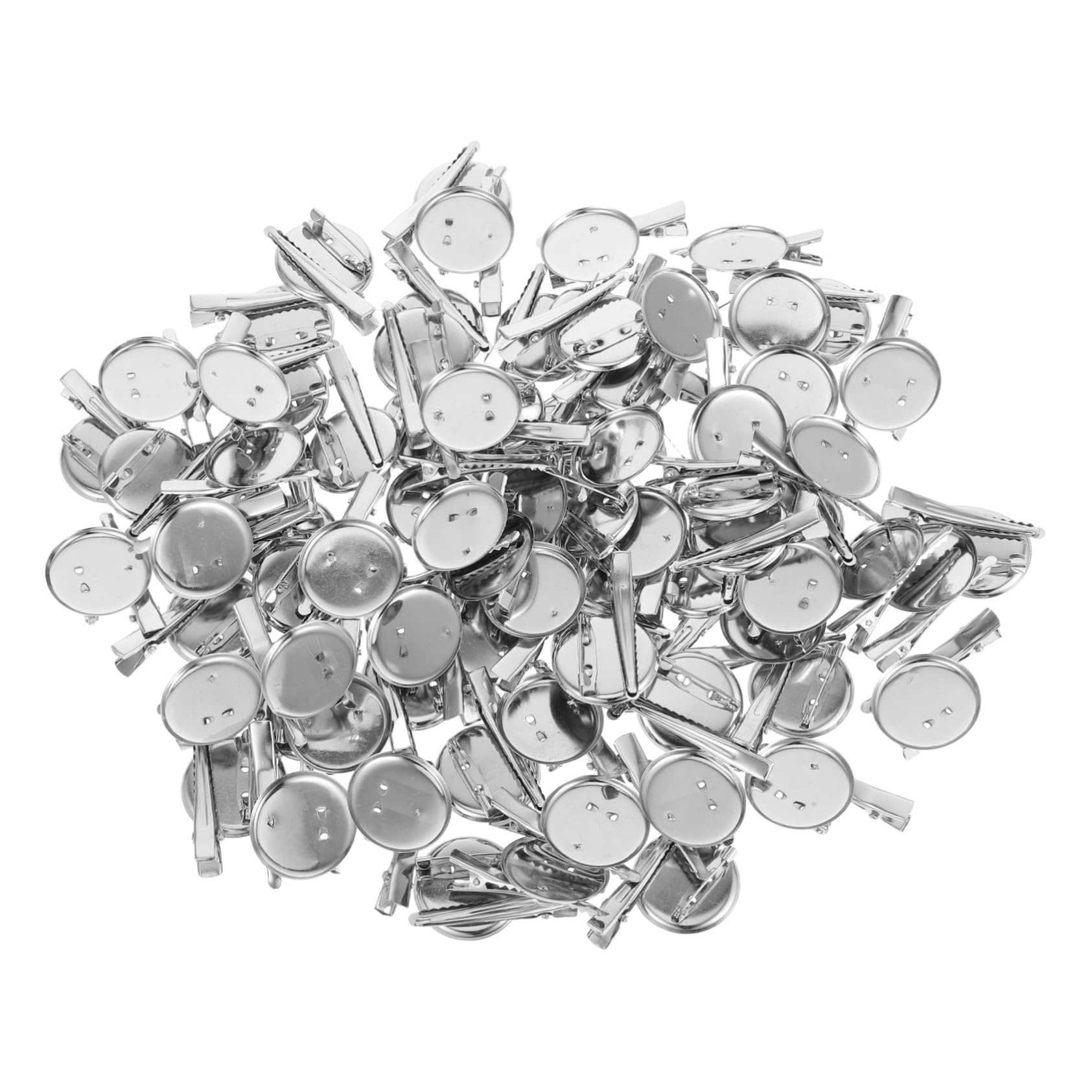 Basi Spilla Fai da, 100 Pezzi, Ferro Argento