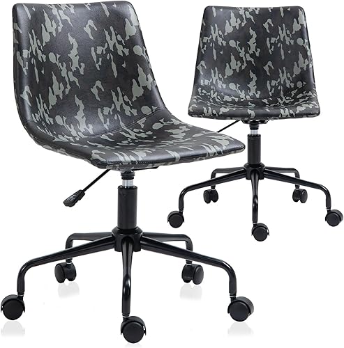 Miniatura 9 de ISL Furnishings InterSpaceLiving - Silla de escritorio con estampado (vinilo leopardonegro)