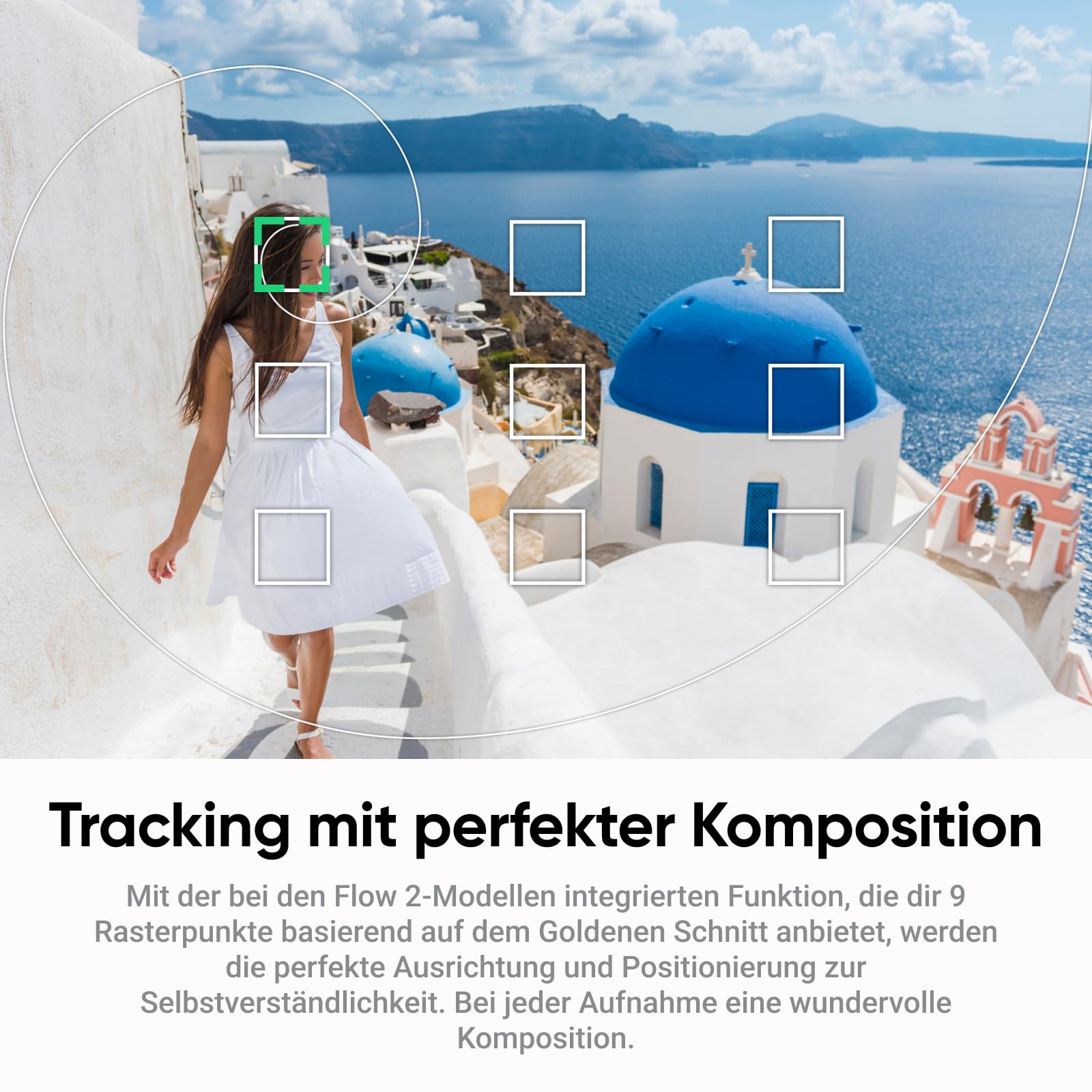 Insta360 Flow 2 Plus KI-Tracker-Bundle Hellgrau– Faltbarer Smartphone-Gimbal, KI-Tracking in jeder App, Multi-Personen-Tracking, Stativ/Selfie-Stick integriert, Fernsteuerung, für iPhone-/Android．