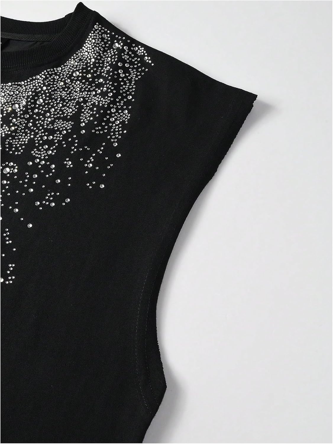 SHENHE Men's Y2k Rhinestone Tank Top Crew Neck Sleeveless Party Club Shirt Streetwear - Image 4