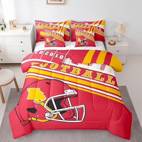 Erosebridal Football Lovers Full Bedding Sets, Football Sports Decor Comforter S