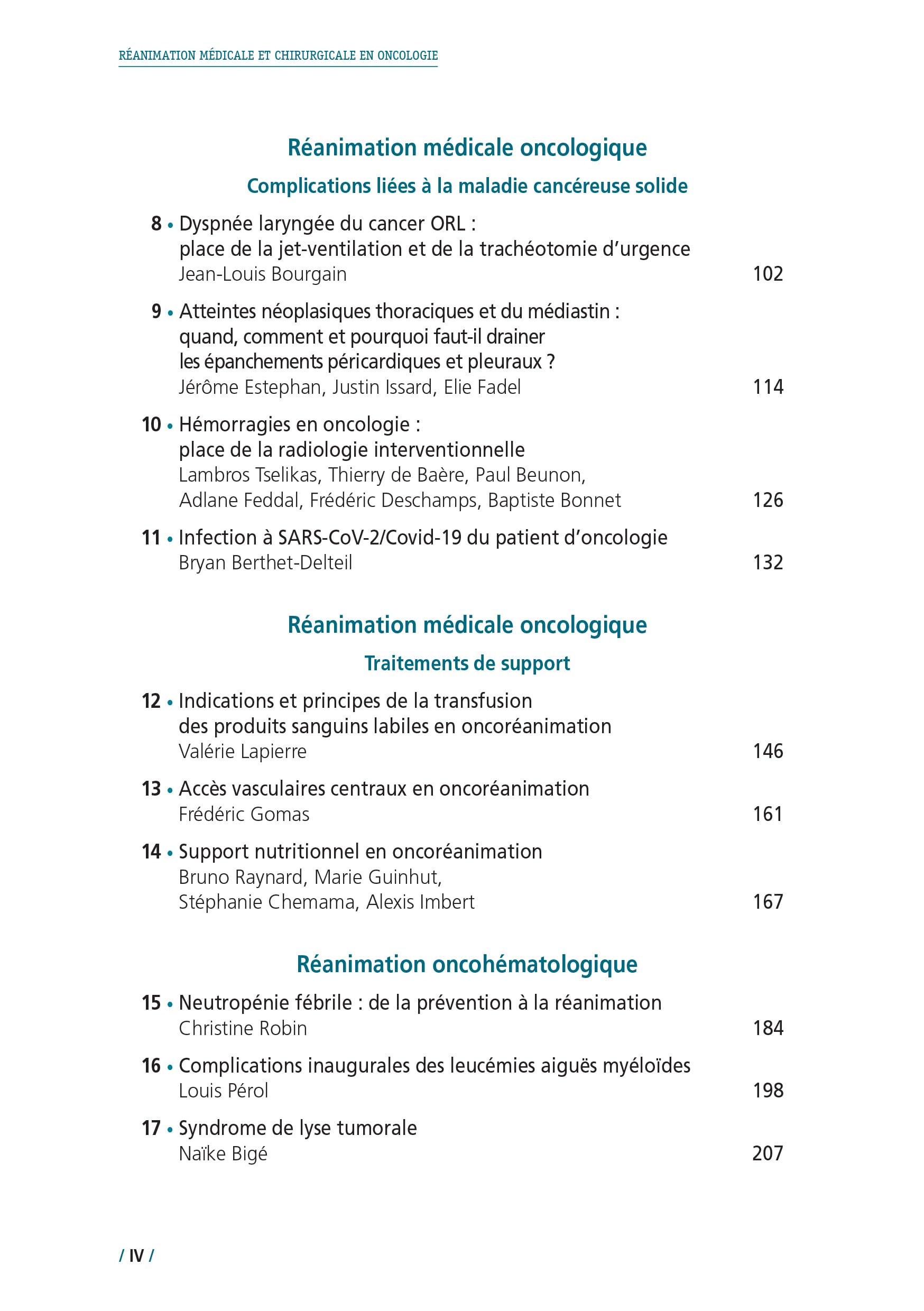 Réanimation médicale et chirurgicale en oncologie: 36 Protocoles actualisés