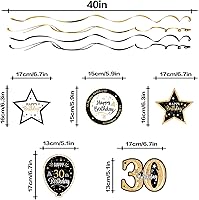 Vista 275 de Juego de decoraciones para fiesta de cumpleaños número 16, serpentinas moradas con soporte de globo de mesa morado, decoraciones de fiesta