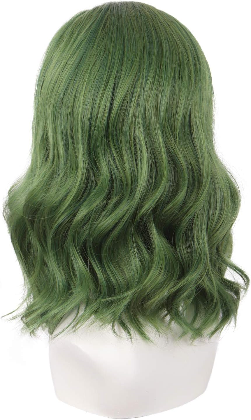 MapofBeauty 14 Inch/35cm Fahion Cosplay Costume Curly Synthetic Wig (Pine Green/Grass Green), 52 centymetry - Image 5