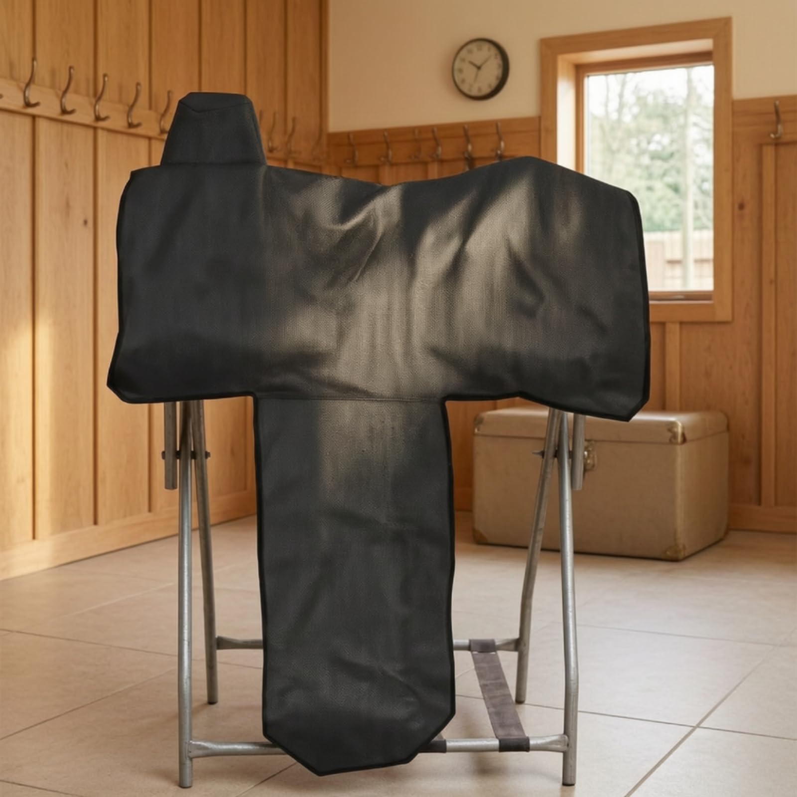Cubre Monturas Impermeable Protector Silla r Ligero Funda Protectora Sillín para Jinetes, Guadarnés, Instalación Equina