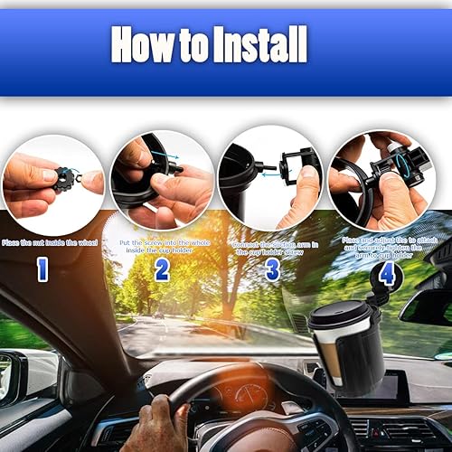 Miniatura 4 de VaygWay Soporte plegable empotrado para bebidas  Paquete de 2 soportes plegables de alta calidad para botella de auto  Soporte ajustable para