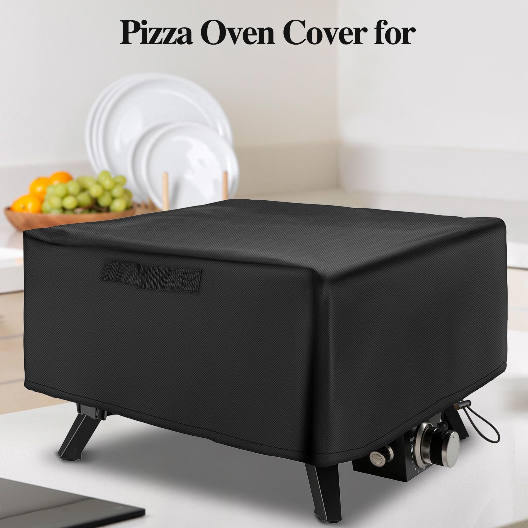 Cubierta para horno de pizza Cozze 90347 de 17 pulgadas, 62 x 62 x 28 cm, funda impermeable para horno de pizza, accesorios para horno de pizza, cubierta de tela Oxford 420D, doble cordón