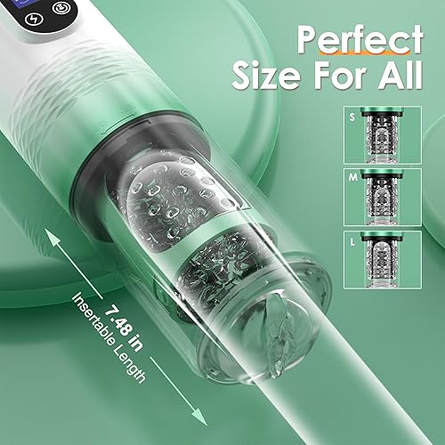 Miniatura 50 de Masturbadores machos de succión automática: 7 vibraciones y succión mejoradas, manos libres, bolsillo para coño macho, con textura realista 3D