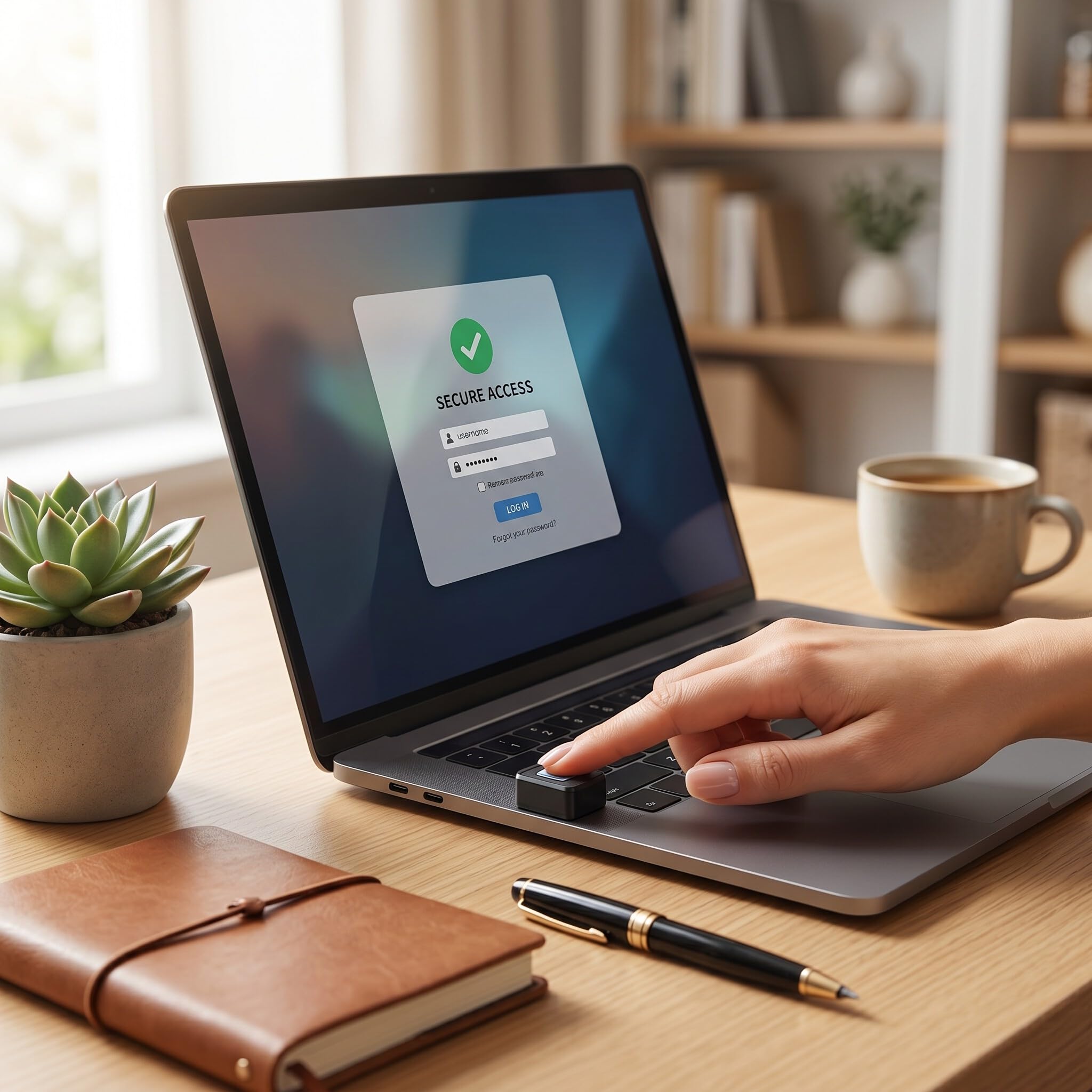 Mini Lector de Huellas Dactilares USB, Táctil de 360 ​​Grados, Reconocimiento Rápido de 0,5 S, Bloqueo Biométrico de Baja FRR, Escáner de Alta Seguridad, para PC Portátil