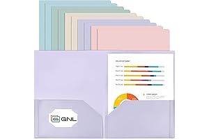 Pastel Plastic Folders for Organization