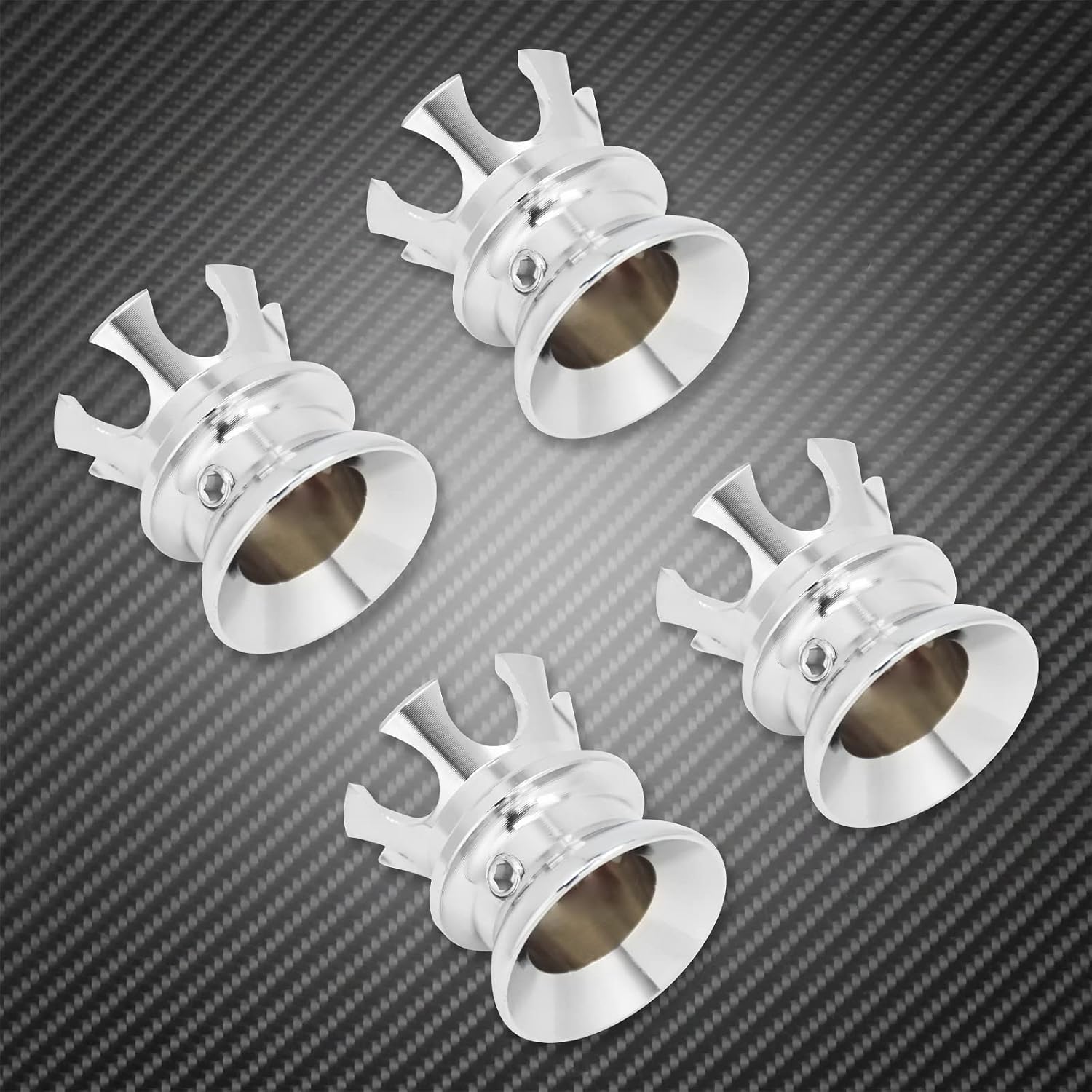 Motorcycle Head Bolt Covers Spark Plug Caps King Crown Fit For Harley Sportster XL883 Dyna Softail Tiwn Cam Big Twin Evolution 1340 Chrome 4PCS