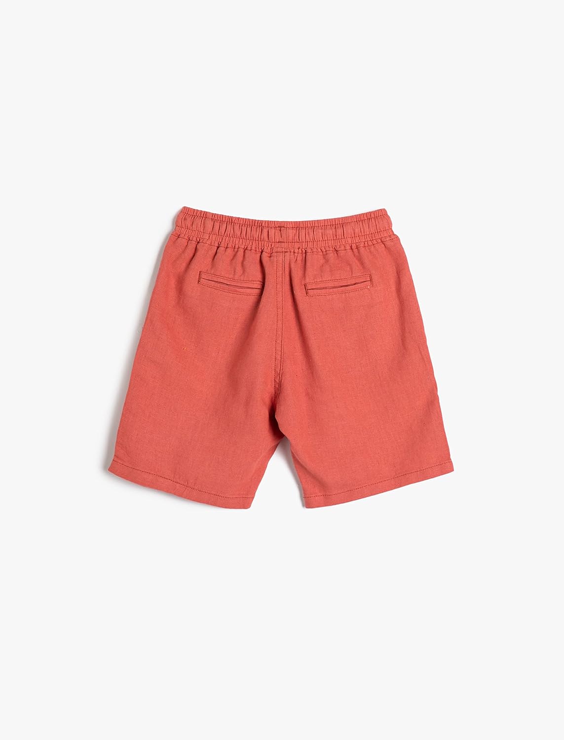 Short Garçon En Lin Mixte - Taille 7/8 Ans - Couleur Jaune - Cordon De Serrage Et Poches