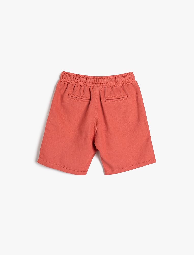 Shorts Lino Viscosa Per Bambino - Pantaloncini Con Cordino Tasche Koton