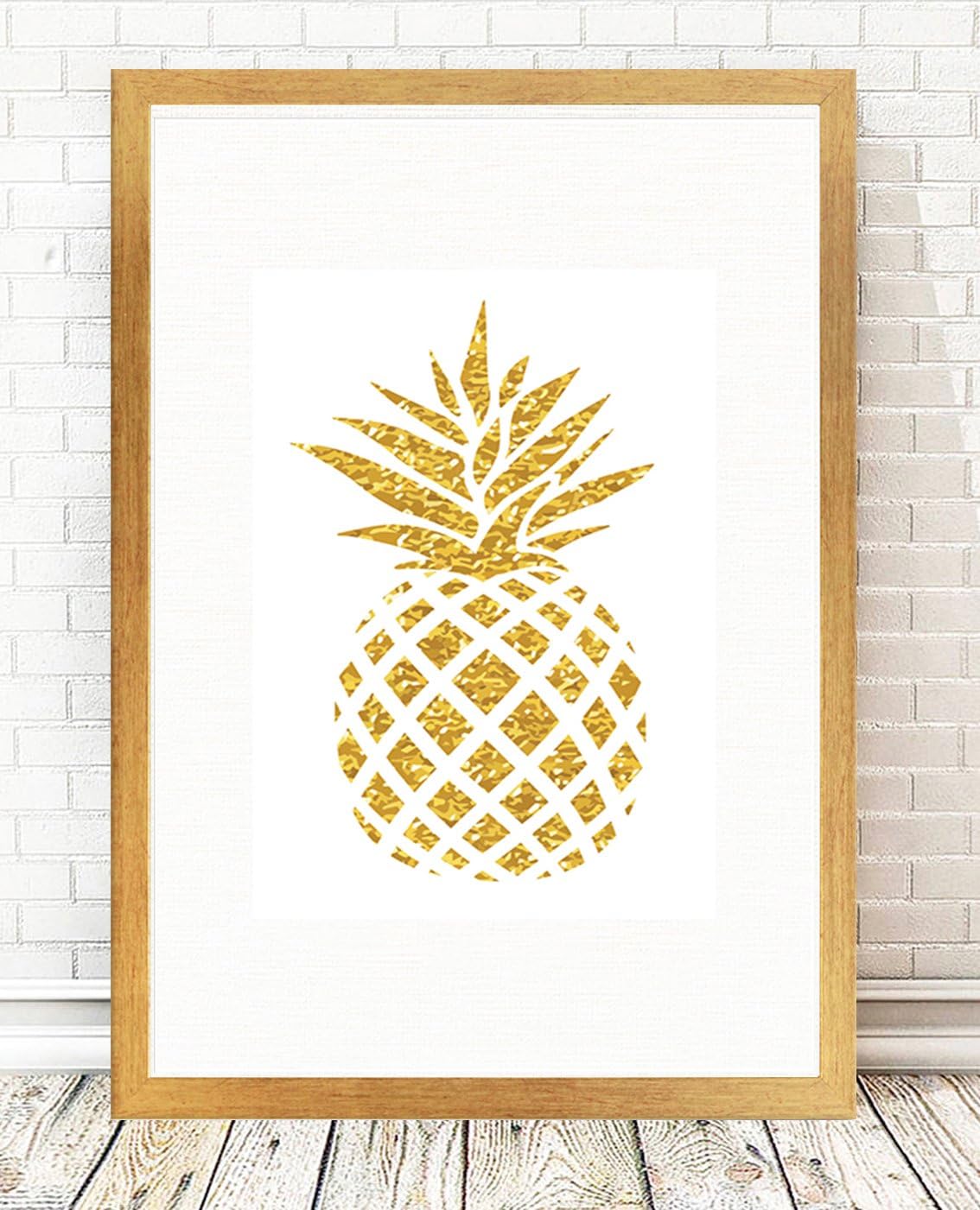 Oyo Concept 24x29 cm Wooden Framed MDF Wall / Painting / Picture Art (Pineapple)
