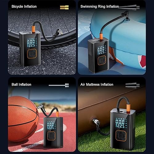 Miniatura 7 de Rechargeable Wireless Tire Inflator for Cars, with Smart Touch Control, 13.1x7.9x5cm, Cordless Air Compressor, Digital Car Pump, Automatic Shut-Off,