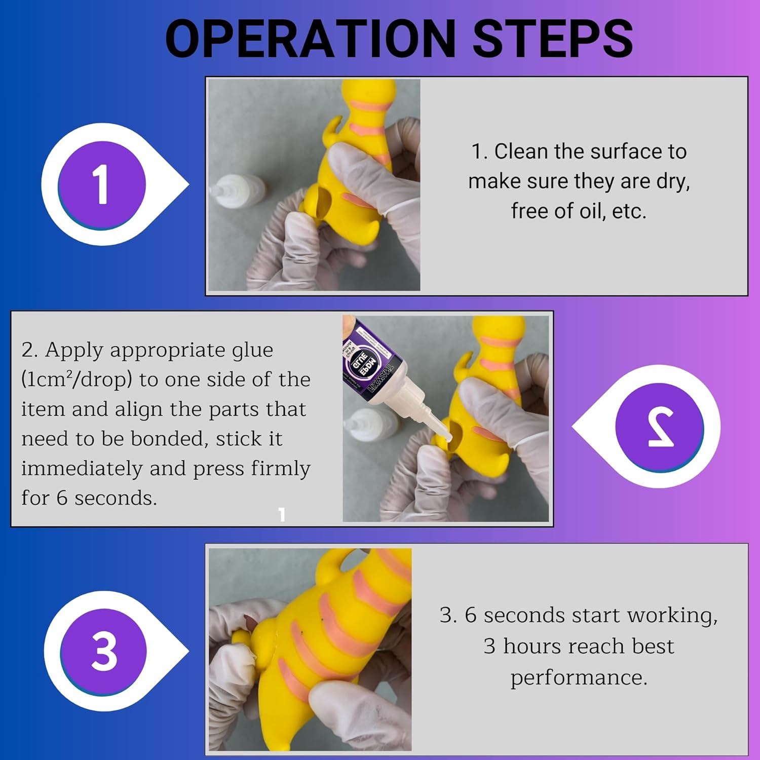 6 Seconds Fast Drying EPDM Ethylene Propylene Diene Monomer Rubber Glue 20ML (0.67 FL.OZ) (1)