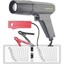 Pro Digital Timing Light with Advance Angle & RPM, and Voltage Test & Dwell Angle, 2.6" LCD High-Definition Backlit Display, Works on 12V for 2&4 Stroke Gasoline Engines