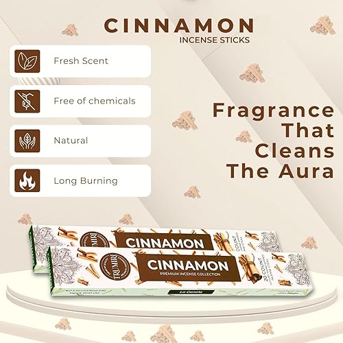 Miniatura 5 de Incienso de Canela - Incienso de Canela - Total de 40 varillas de incienso - Paquete doble de 20 Insense - Inciensos - Inscent - Ingredientes