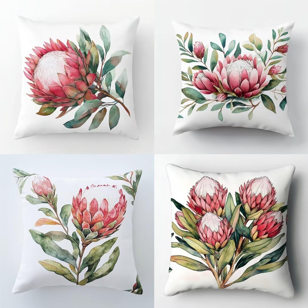 Housses de coussins en lin doux 50x50 cm avec finitions invisibles haut de gamme lot de 4