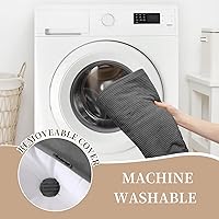 Vista 7 de Sasttie Headboard Pillow Full, Wedge Pillow Headboard for Sitting Up in Bed, Back-Rest Support Triangular Cushion for Reading - Features Removable