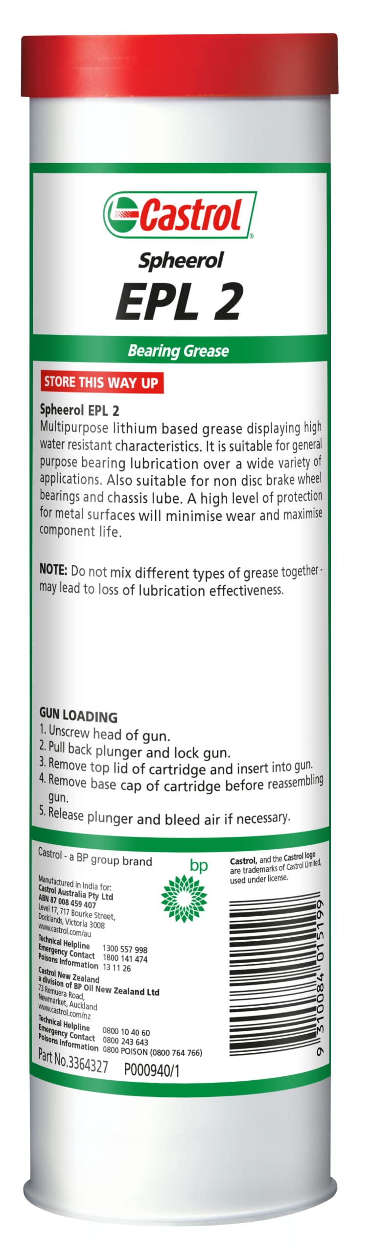 Castrol Spheerol EPL2 Graisse Au Lithium 400g - Haute Performance Pour Roulements Et Equipements