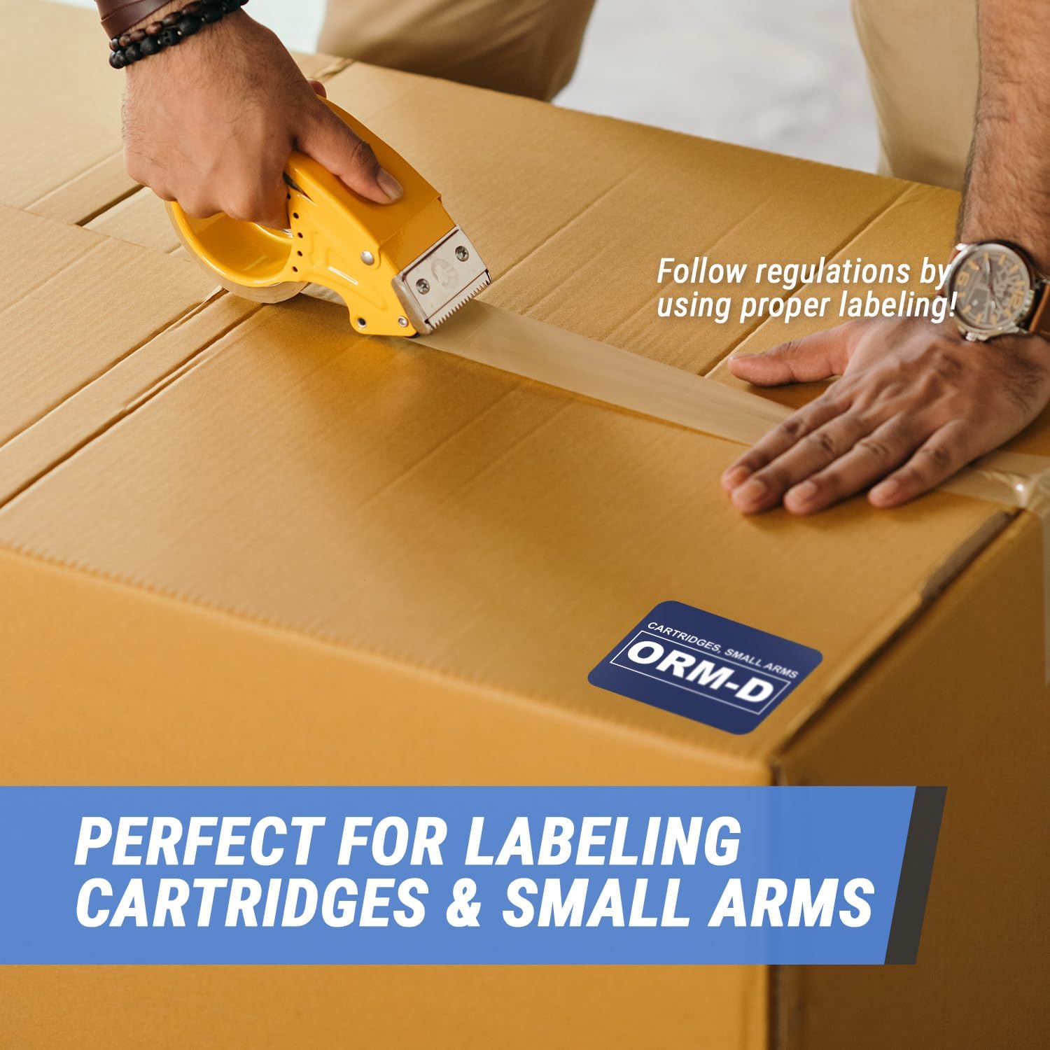 ORM-D Cartridges Small Arms Stickers, 2 x 1.5 Inch, Blue, 300 Labels image 4