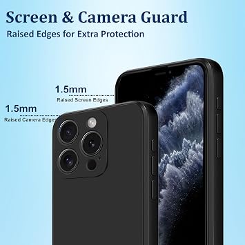 Cyber-Tech Silicone Case for iPhone 11 Pro 5.8-Inch, Silky-Soft Touch Protective Phone Case, Thin Fit Shockproof Cover with Microfiber Lining (Black)