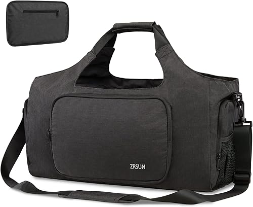 Gym Bags for Men, Sports Duffle Bag, Travel Gym Bag with Shoes Compartment and Wet Pocket, Foldabel, Lightweight for Travel, Gym, Yoga