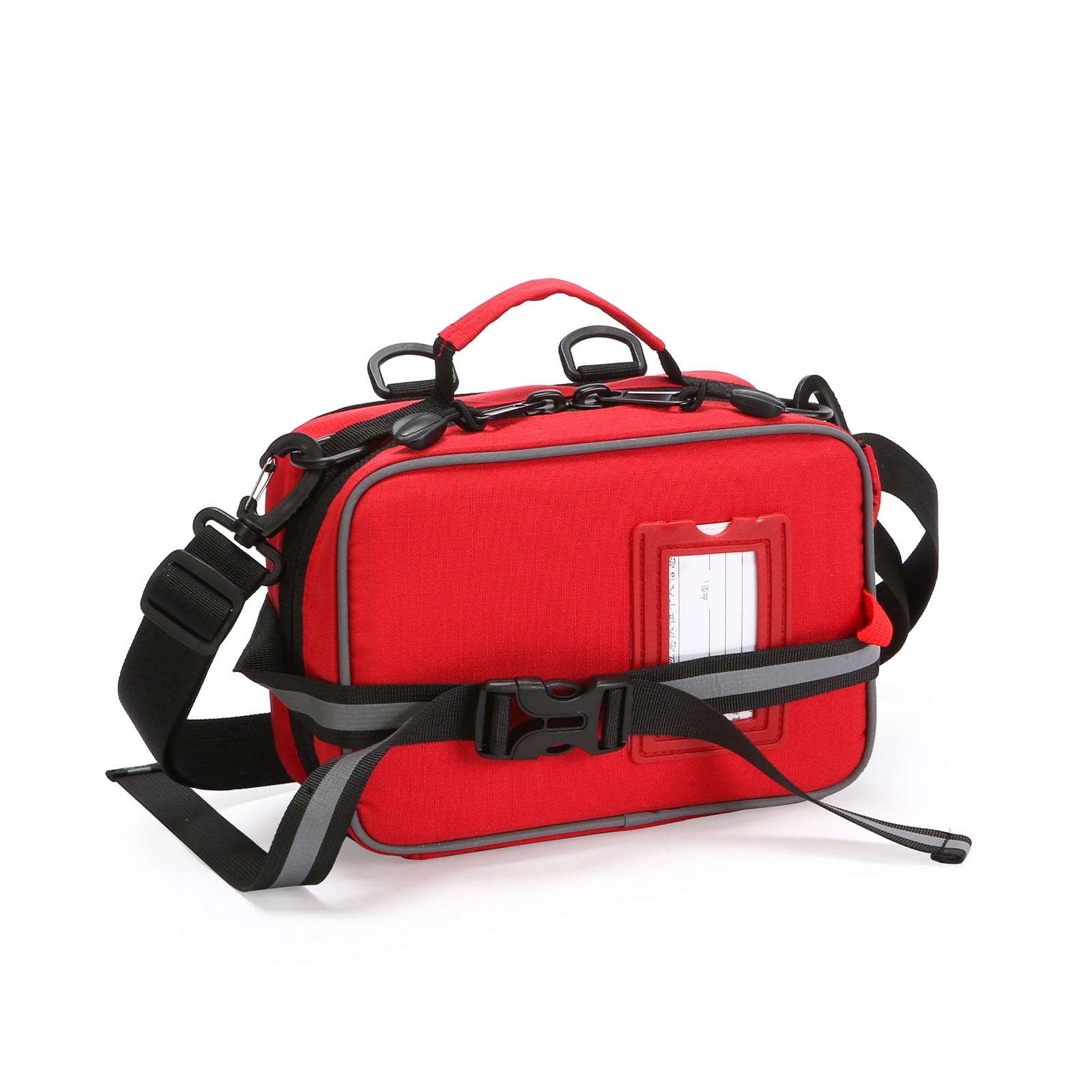 Kit de primeros auxilios de emergencia, bolsa de almacenamiento de medicamentos vacía, bolsa de primeros auxilios portátil, para casa, oficina, camping, senderismo, viajes., Red