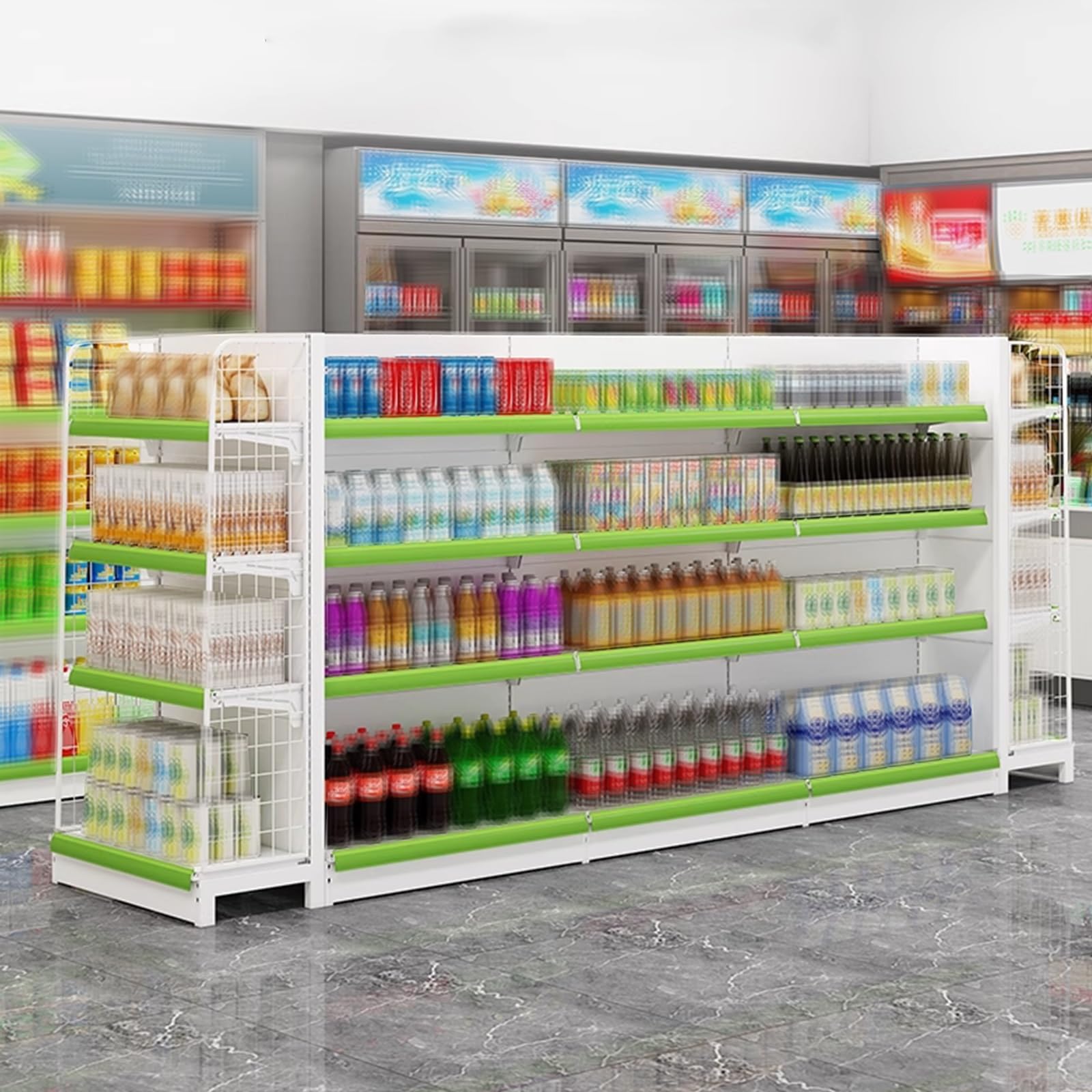 Regał do Dużych Obciążeń Stal Walcowana na Zimno Regały do ​​supermarketów Regulowane Półki Możliwość Montażu Nieograniczona Rozbudowa do Sklepów, Supermarketów i Aptek(White,73cm Main)