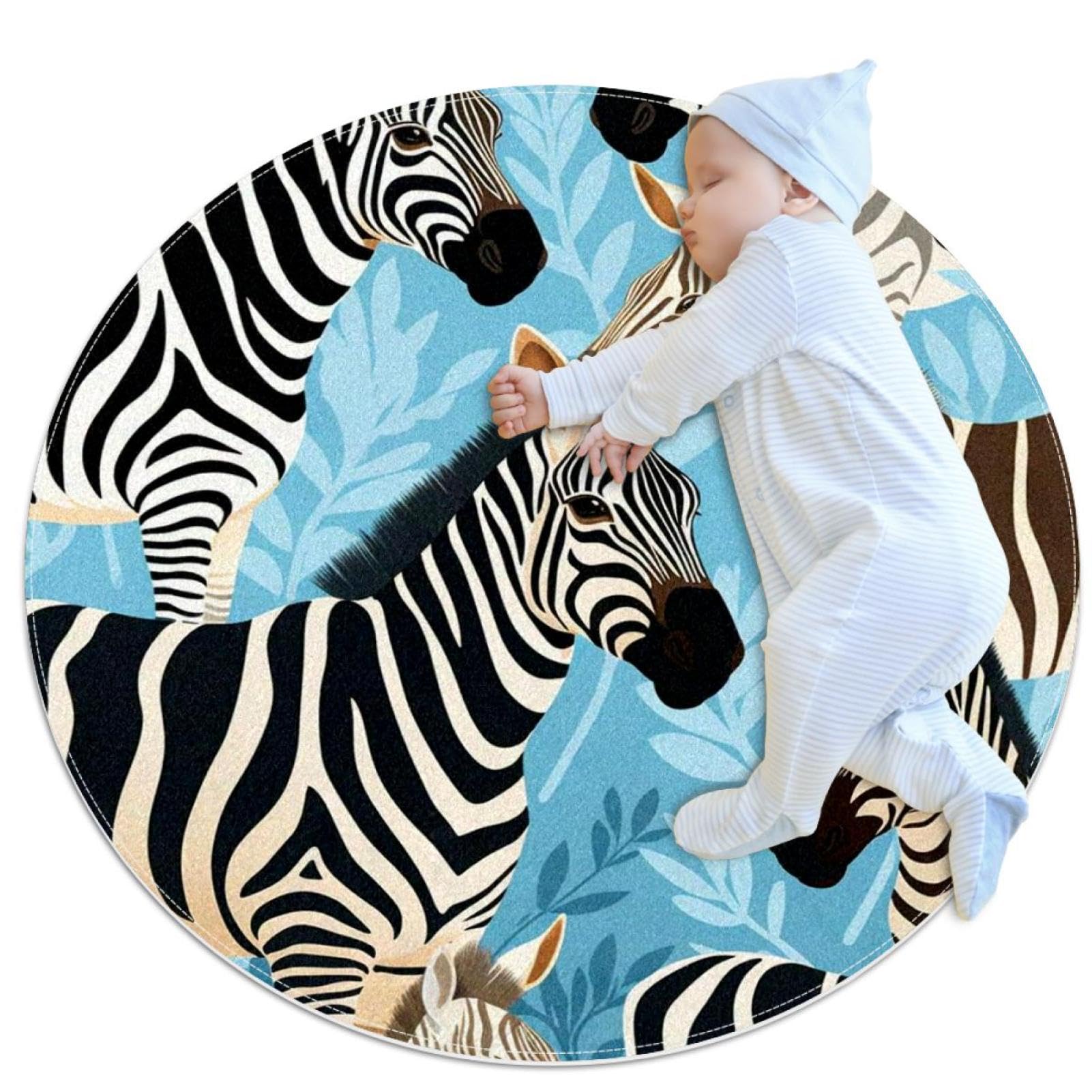 Tapis de salle de bain zèbre pour une chambre d'enfant moderne