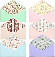 Vista 3 de 60 Sheets Vintage Floral Stationary with 30 Envelopes, Letter Writing Paper for Poems, Thank You Notes, Pen Pal, Scrapbook, Calligraphy