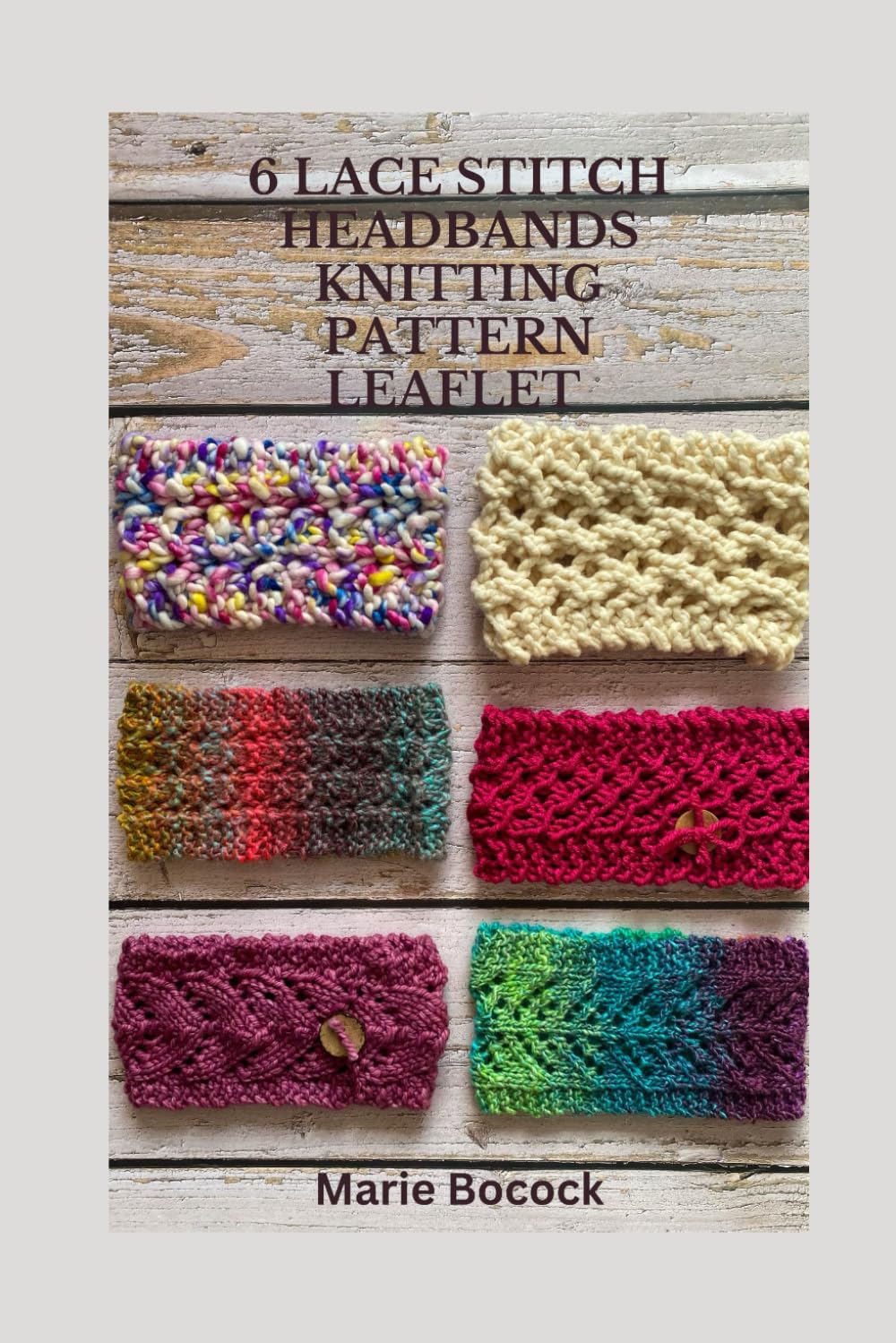 6 Lace Stitch Headbands Knitting Pattern Leaflet