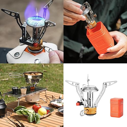 Miniatura 2 de Folded Outdoor Picnics Stove Survival Furnaces Windproofed Hiking Field For Hiking And Backpacking Light Weight
